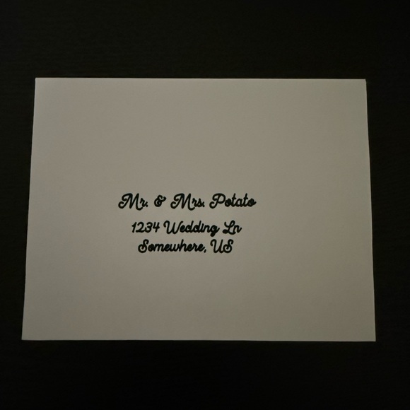 Elegant White Wedding Invitation Envelope